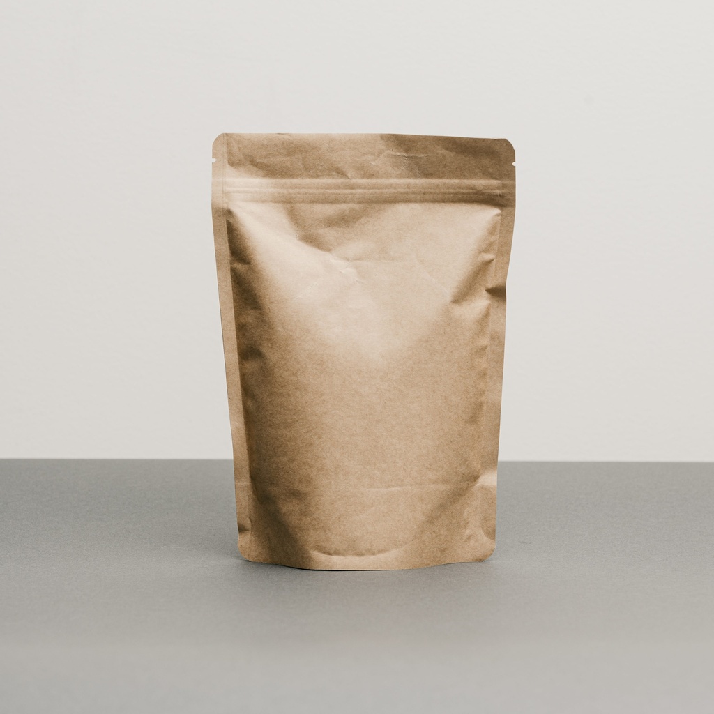 Stand Up Pouches + Ziplock & Tear Nicks (Kraft) 1kg