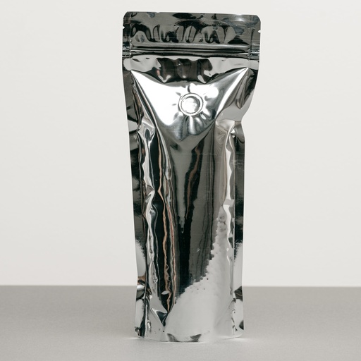 [5636-0301] Foil Coffee Pouch + Ziplock & One Way Valve 250g