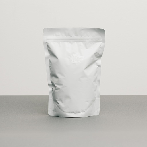 [5636-0308] Stand Up Coffee Pouches + One Way Valve (Matte White) 500g