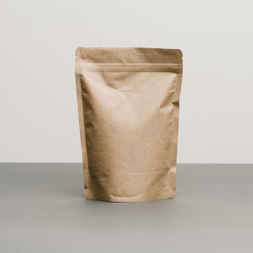 [5636-0660] Stand Up Pouches + Ziplock & Tear Nicks (Kraft) 1kg